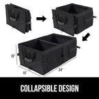 GORILLA GRIP Large Capacity Sturdy Trunk Storage Organizer, Slip and Water Resistant Collapsible Organization Container for
