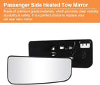Senzeal Passenger Side Heated Lower Mirror Glass Replacement for Ford F150 Truck 2015-2020 Ford F250 F350 Super Duty F450 F550 Truck 2017-2022 Towing Mirror FL3Z17K707J (Right Side)