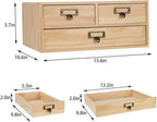 Wooden Storage Box Apothecary Drawers Vintage Wooden Box Wood Desktop Organizer Countertop Drawers Library Card Catalog Cabin