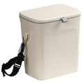 Leakproof Car Garbage Can, Car Trash Bag Sturdy Hanging Garbage Bin with Lid, for Driver and Passenger,Easy to Use Vehicle Trash Can, Suitable for Sedans, SUVs, MPVs & Trucks (White)