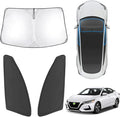 Karltys 3PCS Windshield Sun Shade for 2020-2025 Nissan Sentra, Front and Side Window Sunshade Custom Fit Sentra, 210T Reflective Shade Sun Visor Cover Protector Blocks Heat UV Rays