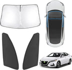 Karltys 3PCS Windshield Sun Shade for 2020-2025 Nissan Sentra, Front and Side Window Sunshade Custom Fit Sentra, 210T Reflective Shade Sun Visor Cover Protector Blocks Heat UV Rays