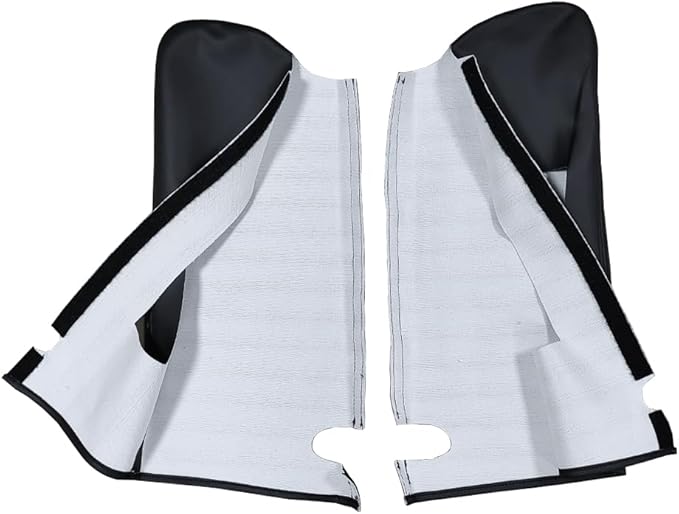 Car Sun Visor Cover Pair Fit for Chevy Tahoe Suburban Yukon 1995-1999, Microfiber Leather, Black