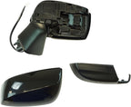 TRQ 2 Piece Driver and Passenger Side Mirror Assembly Set Electric Adjustment Heated No Memory Black Compatible with 2015-201
