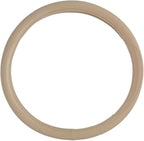 BDK Ergonomic Grip Steering Wheel Cover - Leather Performance Grip for Standard Size Wheels 14.5-15 inch Beige