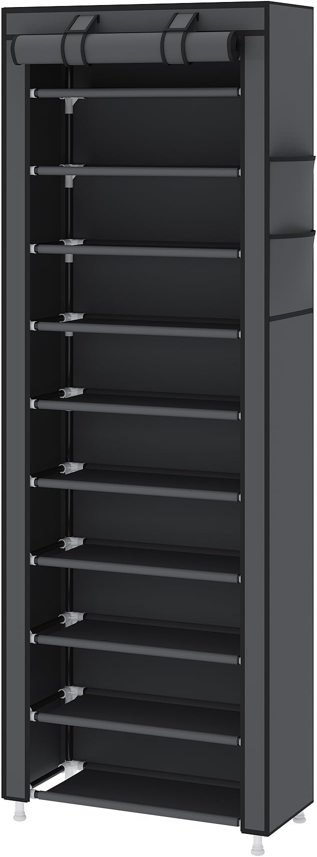 UDEAR 10-Tier Free Standing Shoe Rack Sturdy Shoe Rack Organizer for Closet Entryway Stackable Shoe Shelf with Dustproof Cove