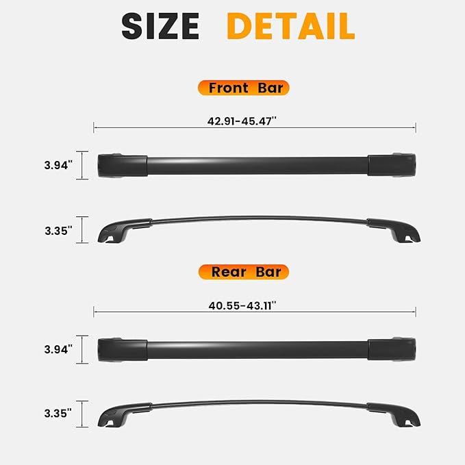 300lbs Lockable Roof Rack Cross Bars Compatible with 2014-2026 Subaru Forester (Not for Wilderness), Aluminum Roof Rails Crossbar for Rooftop Cargo Bars Luggage Kayak Bike Racks