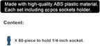 FREE ZONE - 60-Piece 1/4-Inch Drive Socket Holder. Expansion pack for FREE ZONE socket organizer. For all 1/4-Inch Dr. socket