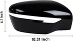 Moonlinks Compatible with Nissan Rogue 2014-2020/Murano 2015-2024/Pathfinder 2017-2020 Right Passenger Mirror Cover Replacement, Glossy Black Right Side Clip-on Mirror Cap Replaces for 96373-4BA0A