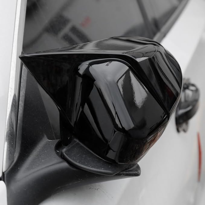 YINGTUU for Honda Accord 10th Gen 2018 2019 2020 2021 2022 2023 2024 2025 Car Ox Horn Side Rearview Mirror Cover Wing Mirror Protect Stickers Exterior Accessories Decals Bright Black