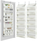 HOMELUX THEORY UPGRADED 6 Tiers Over The Door Organizer Hanging - 100D EXTRA THICK & 50lbs HUGE CAPACITY, 12 Side Mesh Pocket