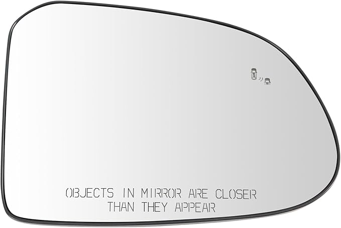 TRQ Passenger Side Mirror Glass Heated Blind Spot Convex For Factory Equipped Mirrors Only Compatible with 2019-2020 Hyundai 