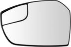 TRQ Driver Side Mirror Glass Snap On Clear Compatible with 2017-2019 Ford Escape FO1324172