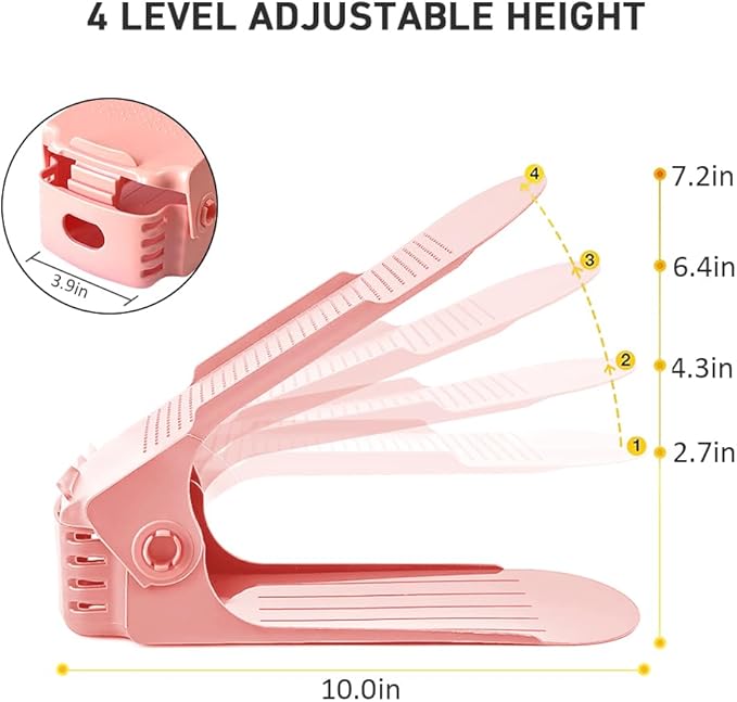 Shoe Slots Organizer 36 Pack - Shoe Organizer Space Saver 50%,Adjustable Thickening Shoe Stackers for a pair of Shoes,Shoe St