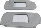 Car Sun Visor Cover Pair Fit for Chevy Camaro 1993-2002, for Pontiac Firebird 1993-2002, Microfiber Leather, Gray