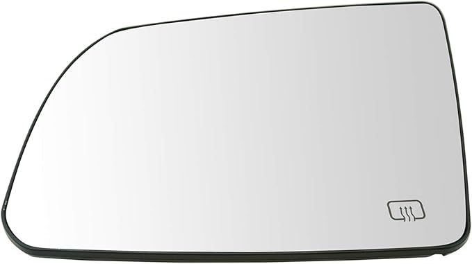 TRQ Driver Side Mirror Glass Heated Compatible with 2008-2017 Toyota Sequoia 2007-2020 Tundra TO1324107