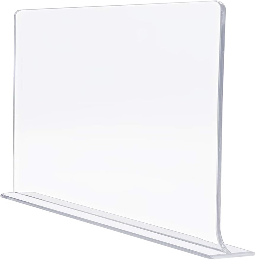 Sorbus Acrylic Adhesive Shelf Divider Organizers, w/Self Adhesive Tape, Great for Closet Organization, Clothes, Linens, Purse
