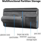 Car Sun Visor Organizer Auto Interior Accessories Storage Pocket Organizer with Multi-Pocket Net Zipper Pouch Sunglass Holder for Car Truck SUV Case Bag for Card License Registration