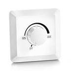 GZV 12V Dimmer Switch, 200W PWM Dimmer Switch - Adjustable Brightness for LED, Halogen, Incandescent & Strip Lights - Compatible with RV, Auto, Truck, Marine, White