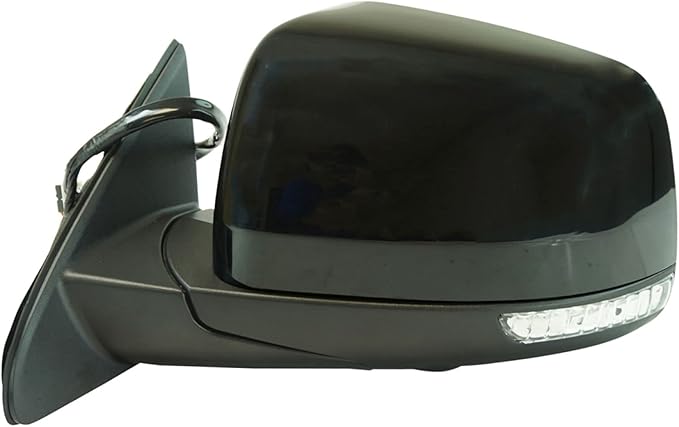 TRQ 2 Piece Driver and Passenger Side Mirror Assembly Set Electric Adjustment Heated Memory Black Compatible with 2014-2021 J