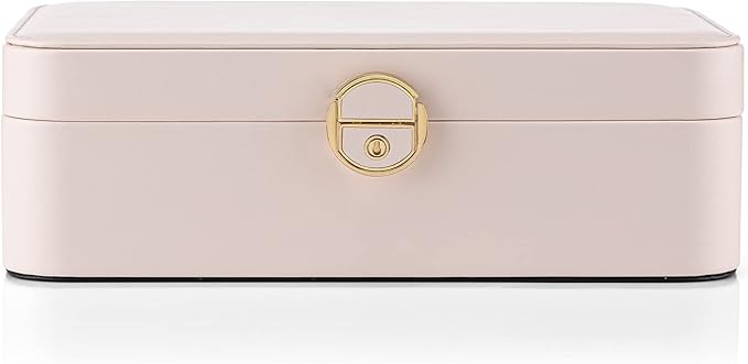 Vlando 2-Layer Jewelry Box,Valentines Day Gifts for Her Jewelry Organizer for Women Removable Jewelry Tray for Earrings Neckl
