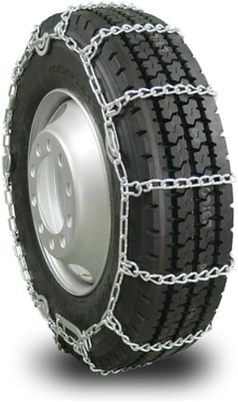 Mytee Products (2 Pack/Set of 4 22.5" Twist Link Snow Tire Chain for Semi Trucks - Emergency Tire Traction Chain - Snow Blowe