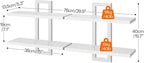HOOBRO Floating Shelves, 15 Inch Wall Shelf Set of 2, Wall Mounted Storage Shelves 2-Tier, Hanging Bathroom Shelves, for Livi