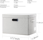 PRANDOM Large Collapsible Storage Containers with Lids [5-Pack] Fabric Foldable Storage Bins Boxes Organizer Baskets Cube wit