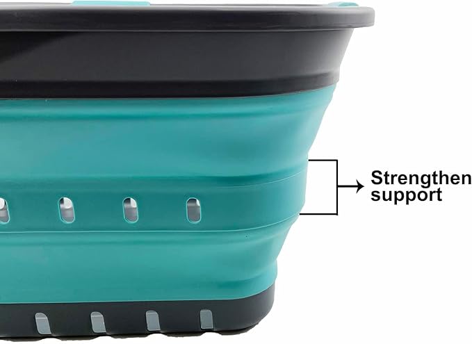 SAMMART 42L (11 gallon) Collapsible Plastic Laundry Basket - Foldable Pop Up Storage Container/Organizer - Portable Basket - 