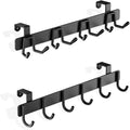 2 Pack Over The Cabinet Door Hook - for Doors up to 3/4''(2cm) Thickness, Back of Cabinet Door Rack Hanger Organizer for Coat