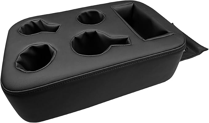 Xaido Car Back Seat Cup Holder, PU Leather Couch Sofa Bed Cup Holder Expander Tray, Boat Tray, Organizer for Trucks, Minivans