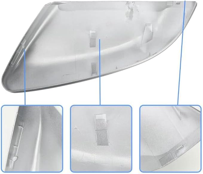 Silver Mirror Cap Cover For Honda Civic 2016 2017 2018 2019 2020 2021 Rearview Mirror Cap Replacement (Left Side)