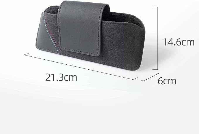 BETTERHUMZ Car Eyeglasses Holder Storage Case Compatible with BMW 5 6 GT X5 X6 Serie E60 E70 E71 G30 G38 525i 530i 540i for Alcantara Sunglasses Organizer Box Accessories (NAPA leather)