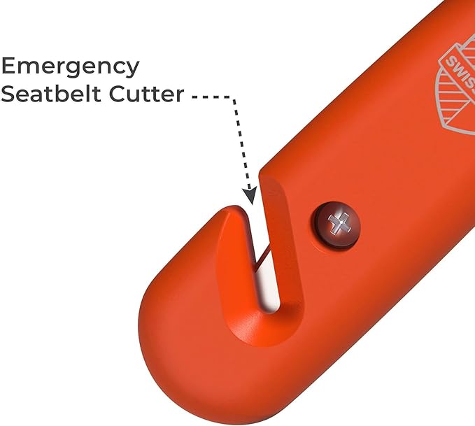 Swiss Safe Durable 5-1 Car Safety Hammer Window Breaker Breaker Tool w/Seatbelt Cutter - Emergency Escape Glass Hammer - Truc