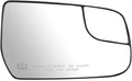 TRQ Passenger Side Mirror Glass Heated Compatible with 2010-2017 Chevrolet Equinox GMC Terrain Without Blind Spot Indicator