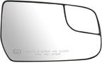 TRQ Passenger Side Mirror Glass Heated Compatible with 2010-2017 Chevrolet Equinox GMC Terrain Without Blind Spot Indicator