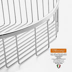 VIBORG Deluxe Solid Thick SUS304 Stainless Steel Wire Wall Mounted Single Tier Bathroom Corner Shower Basket Bath Caddy Shelf