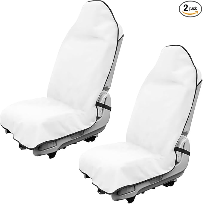 2PCS Car Towel Seat Cover, Waterproof Sweating Non-Slip Premium Soft Towel Carseat Protector, Universal Machine Washable Car 