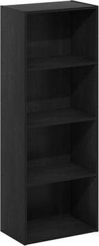 Furinno Luder Bookcase / Book / Storage, 4-Tier, Blackwood