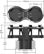 Car Cup Holder Expander 2-in-1 Drink Holder Extender Dual Cupholder Expander Organizer for 12-16oz Cups Cans Milk Ashtray