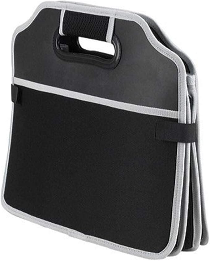 Car Trunk Organizer, Black, 3 Large Sections of Storage, Store Your Cleaning Supplies, Emergency Gear, Groceries, Tools, Great 