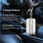 100ML Car Essential Oil Diffuser, Rechargeable Battery Powered, Cordless Portable Aromatherapy Humidifier with 7 LED Color Li