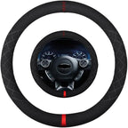 Suede Steering Wheel Cover,Compatible with KIA Optima Soul Sportage Sorento Rondo Spectra Sedona Suede Sport Non-Slip Wheel Cover Car Interior Accessories 15 inch for Man and Women