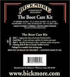 Leather Boot Care Kit - Bick 1 Cleaner, Bick 4 Conditioner, Gard-More Water Repellent Spray & Cloth - Made in USA - Shoe Care