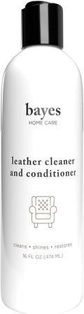Bayes Premium High Performance Leather Upholstery Cleaner and Conditioner - 16 oz - Prevents Drying, Cracking or Fading of Le