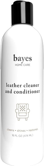 Bayes Premium High Performance Leather Upholstery Cleaner and Conditioner - 16 oz - Prevents Drying, Cracking or Fading of Le