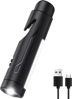 KnLnny Ware Automotive Escape Tool, Window Breaker,Seatbelt Cutter, Car Flashlight, 5 in1 Auto Tactical Gear, USB Charging, M