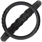 Flying Banner car Steering Wheel Cover Faux Leather Massage Universal fit 3D Honeycomb Hole Anti-Slip Sporty 15 Inches (Black
