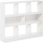 Furinno DALY Book Shelf, 8-Cube Bookshelf, Horizontal Cube Storage Organizer Bookcase, 10.9 x 47.2 x 39.4, for Living Room, B