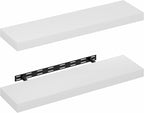 Furinno Tanna Floating Shelves for Wall Set of 2, 9 x 35 Wall Shelf, Wall Mounted Floating Shelf with Invisible Bracket, 2-in